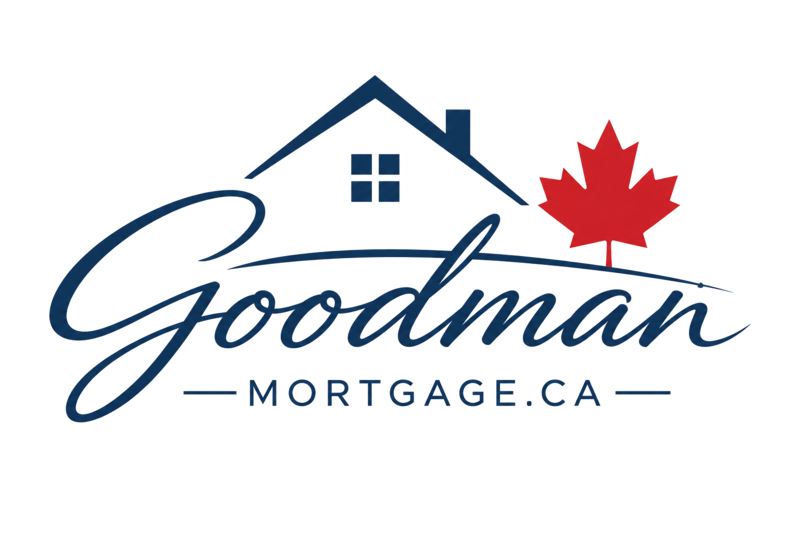 Goodman Mortgage Logo - House with Canadian Maple Leaf